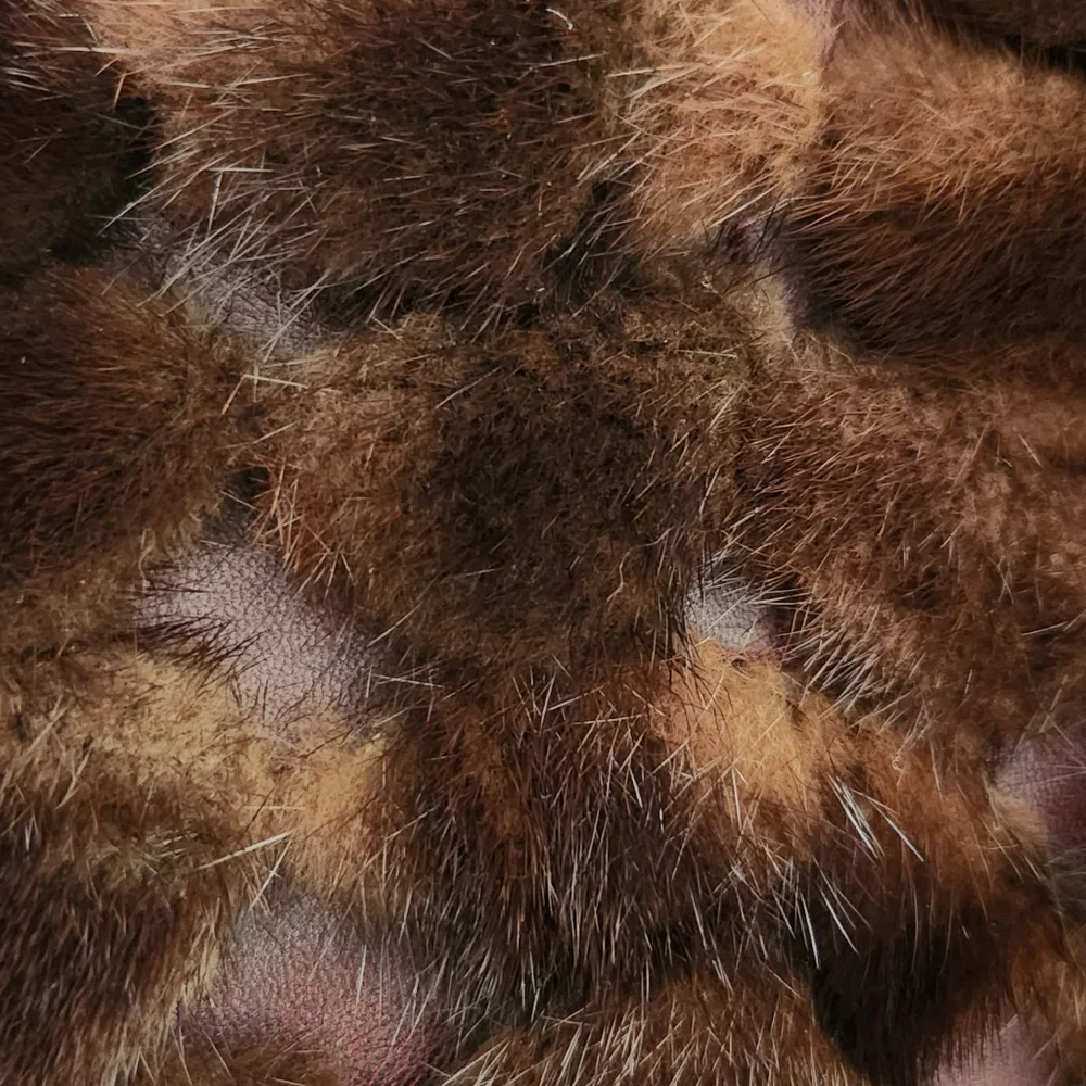 NWT Genuine Mink Fur Real Fox Fur Leather Coat  Only One Available - Picture 7 of 15